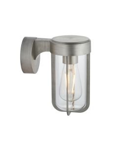 Bothy - Brushed Silver Outdoor Wall Light Clear Glass