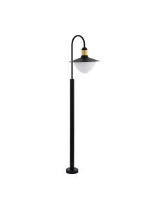 Eglo Lighting - Sirmione - 97287 - Black Gold White Glass IP44 Outdoor Post Light