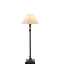Endon Lighting - Lille - 118121 - Black Natural Table Lamp With Shade