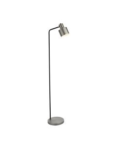 Endon Lighting - Mayfield - 95471 - Brushed Silver Black Floor Reading Lamp