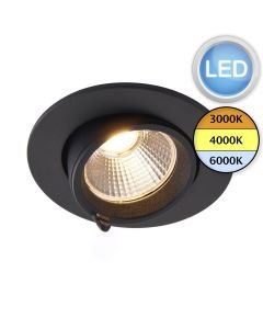 Saxby Lighting - Axial CCT - 108292 - LED Black Clear Recessed Ceiling Downlight