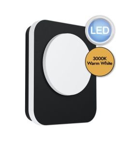 Eglo Lighting - Madriz - 99583 - LED Black White 2 Light IP44 Outdoor Wall Washer Light