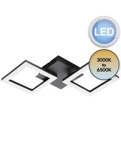 Eglo Lighting - Paranday-Z - 900315 - LED Black White Flush Ceiling Light