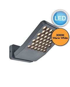 Lutec - Atlantis - 7801605118 - Dark Grey Clear IP54 Outdoor Floodlight