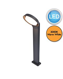 Lutec - Polo - 7105701118 - LED Dark Grey Opal IP54 Outdoor Post Light