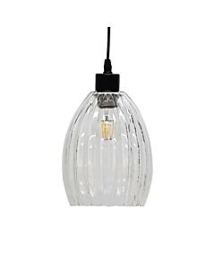 Birch - Clear Fluted Glass Easy Fit Pendant Shade