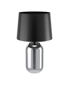 Eglo Lighting - Cuite - 390063 - Black Glass Table Lamp With Shade