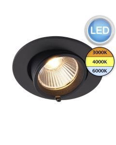 Saxby Lighting - Axial CCT - 108291 - LED Black Clear Recessed Ceiling Downlight