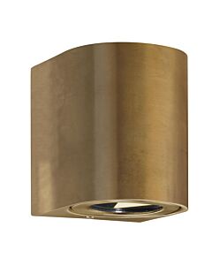 Nordlux - Canto 2 - 49701035 - LED Natural Brass Clear Glass 2 Light IP44 Outdoor Wall Washer Light