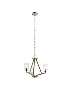 Kichler Lighting - Deryn - KL-DERYN3-DAG - Distressed Grey Clear Seeded Glass 3 Light Ceiling Pendant Light