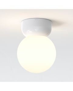 Astro Lighting - Lyra - 1472004 - White Opal Glass Ceramic IP44 180 Bathroom Ceiling Flush Light
