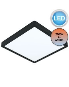 Eglo Lighting - Fueva-Z - 98854 - LED Black White IP44 Bathroom Ceiling Flush Light