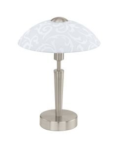 Eglo Lighting - Solo - 91238 - Satin Nickel White Glass Touch Table Lamp