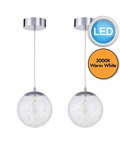 Set of 2 Paloma - LED Pendant Light Fittings