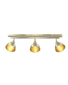 Endon Lighting - Wyatt - 96801 - Antique Brass 3 Light Ceiling Spotlight