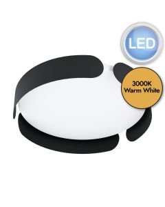 Eglo Lighting - Valcasotto - 99621 - LED Black White Flush Ceiling Light