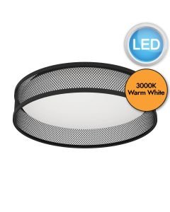 Eglo Lighting - Luppineria - 900795 - LED Black White Flush Ceiling Light