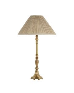 Interiors 1900 - Asquith - 63796 - Solid Brass Beige Table Lamp With Shade