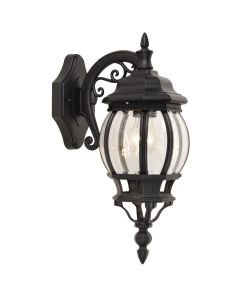 Lutec - Canterbury - 5120202012 - Black Clear IP44 Outdoor Wall Light