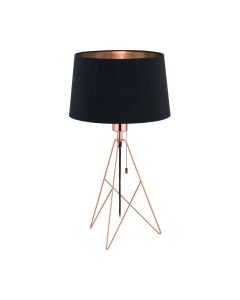 Eglo Lighting - Camporale - 39178 - Copper Black Table Lamp With Shade