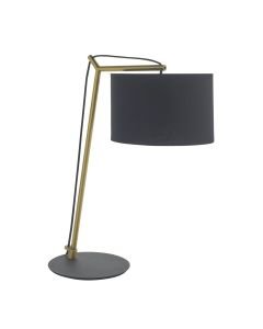 Presence - Satin Brass Table Lamp with Black Shade