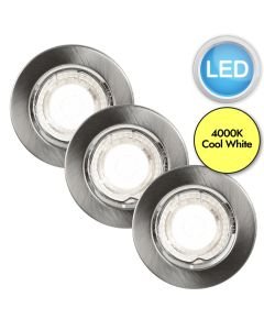 Nordlux - Set of 3 Canis 1-Kit 4000K - 49360155 - LED Brushed Nickel Recessed Ceiling Downlights