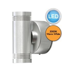 Konstsmide - Monza - 7929-310 - LED Aluminium 2 Light IP54 Outdoor Wall Washer Light