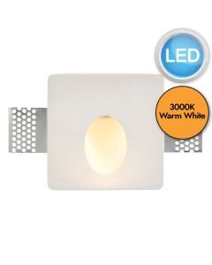 Saxby Lighting - Zeke - 92312 - LED White Ceramic Square Recessed Marker Light