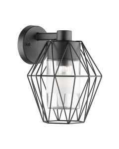 Eglo Lighting - Canove - 97226 - Black Clear Glass IP55 Outdoor Wall Light