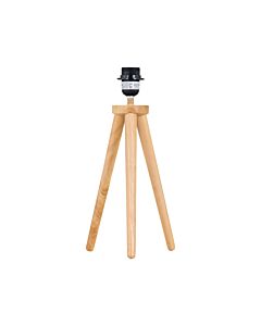 Voyage - Light Oak Wooden Tripod Lamp Base