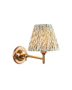 Endon Lighting - Dome Fold & Leaf 16cm - 115641 - Aged Brass Green Wall Light