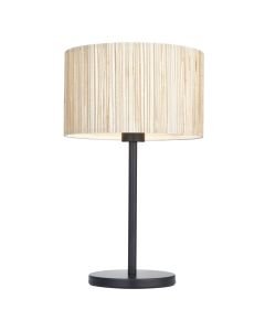 Endon Lighting - Longshore - 101693 - Natural Seagrass Black Table Lamp With Shade