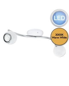 Eglo Lighting - Bimeda - 31002 - LED White Chrome 2 Light Ceiling Spotlight