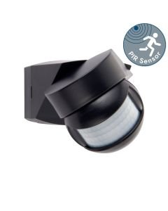 Saxby Lighting - PIR detector - 95283 - Black IP54 Outdoor Sensor Wall Light