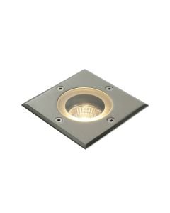 Saxby Lighting - Pillar - Gh88042V - Stainless Steel Clear Glass IP65 Square Outdoor Ground Light
