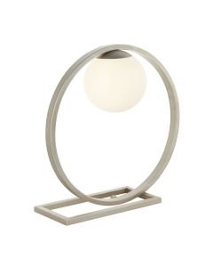 Elegance - Brushed Silver and Opal Glass Table Lamp
