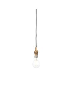 Endon Lighting - Eltham - 117662 - Aged Brass Black Twisted Ceiling Pendant Light