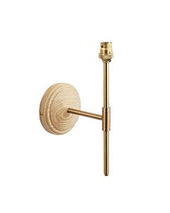 Endon Lighting - Wood T Bar - 115078 - Ash Wood Aged Brass Wall Light