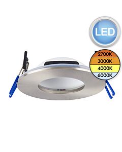 Saxby Lighting - OrbitalPRO - 112543 - LED Satin Nickel IP65 Bathroom Recessed Fire Rated Ceiling Downlight