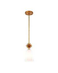 Elstead Lighting - Staring - STARING-MP-DG-OPAL - Distressed Gold Opal Glass Ceiling Pendant Light