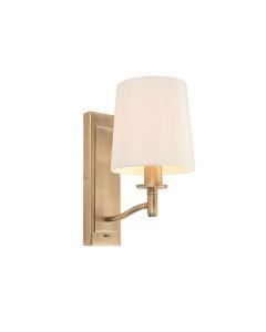 Endon Lighting - Ortona - 70246 - Antique Brass White Wall Light