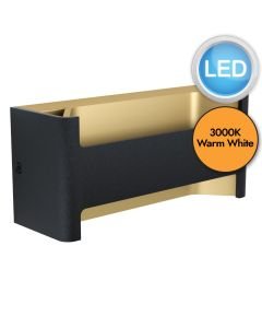 Eglo Lighting - Feloniche - 98545 - LED Black Gold Clear Wall Washer Light