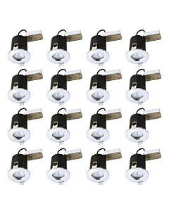 Set of 16 Fire Rated Downlights - Chrome Fixed Recessed Downlight