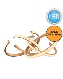Endon Lighting - Lorenzo - 97614 - LED Gold Clear 4 Light Ceiling Pendant Light