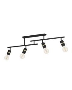 Eglo Lighting - Lurone - 900176 - Black Brass 4 Light Bar Ceiling Pendant Light