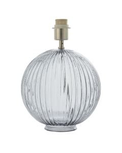 Endon Lighting - Jemma - 82114 - Smoked Glass Satin Nickel Base Only Table Lamp