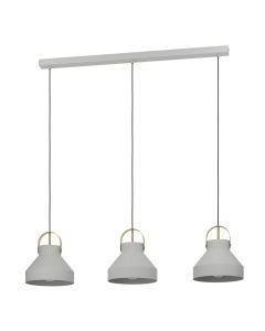 Eglo Lighting - Estepona - 390227 - Grey Brushed Brass 3 Light Bar Ceiling Pendant Light