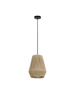Eglo Lighting - Alderney - 43785 - Black Natural Paper String Ceiling Pendant Light