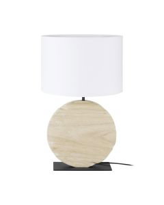 Eglo Lighting - Contessore - 39916 - Black Wood White Table Lamp With Shade
