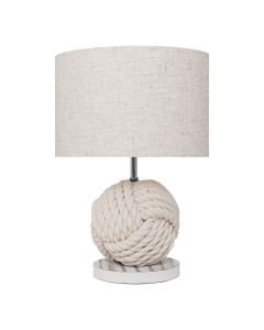 Zena - Natural Rope and White Wash Table Lamp